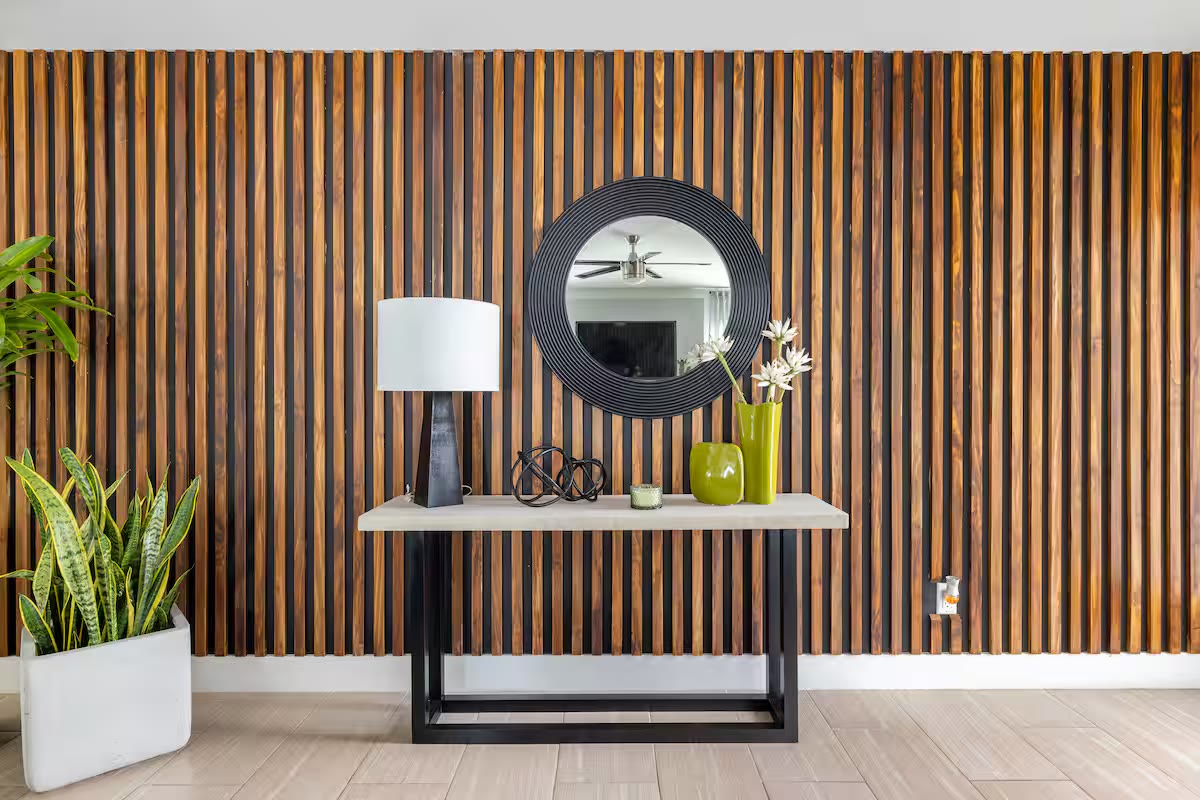 Stylish & Perfect for Families entry console at a direct-booking vacation rental in Phoenix, Arizona