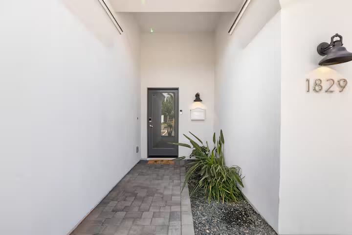 Stylish & Perfect for Families front entry at a direct-booking vacation rental in Phoenix, Arizona