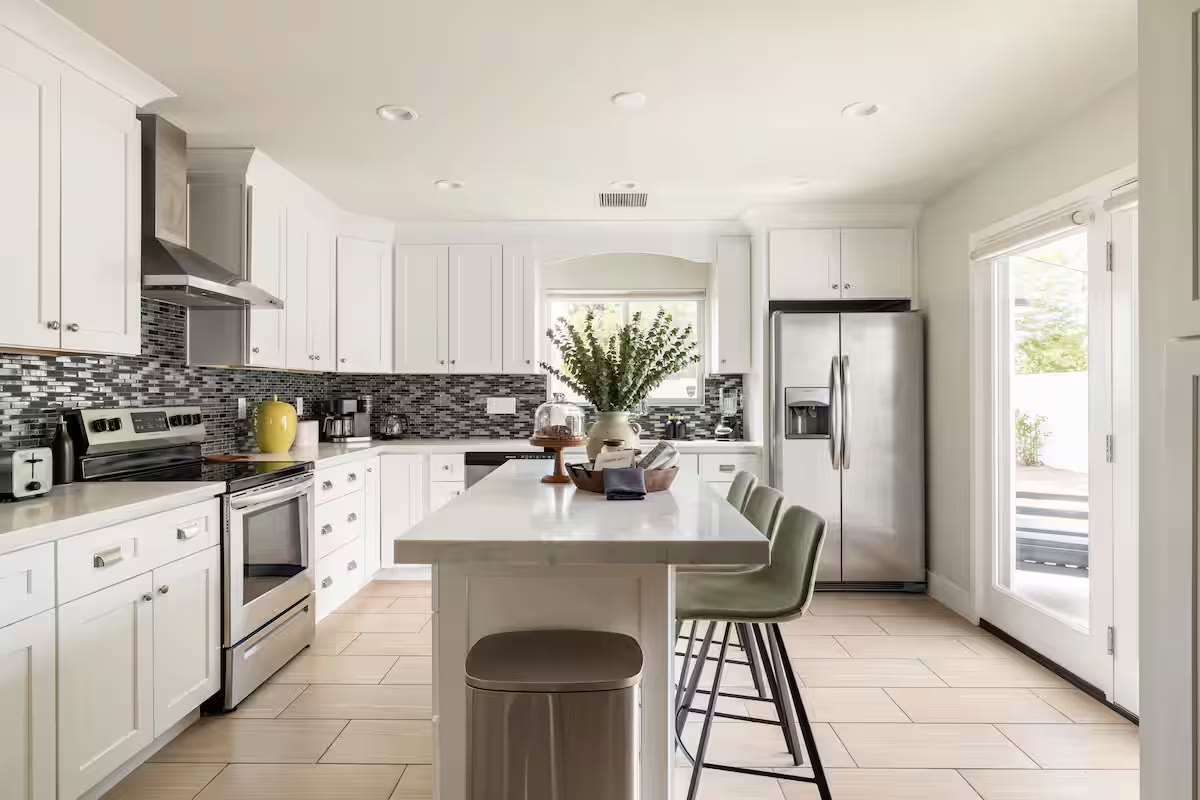 Stylish & Perfect for Families kitchen sink at a direct-booking vacation rental in Phoenix, Arizona