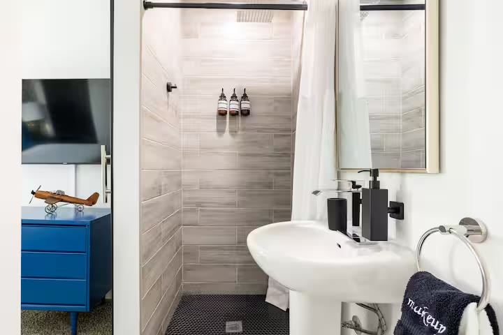 Modern All-En-Suite Home bathroom vanity at a direct-booking vacation rental in Phoenix, Arizona