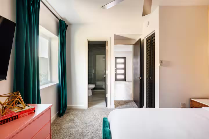 Modern All-En-Suite Home bedroom dresser at a direct-booking vacation rental in Phoenix, Arizona