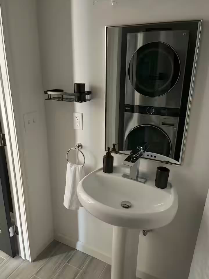 Detached Studio Guesthouse bathroom vanity at a direct-booking vacation rental in Phoenix, Arizona