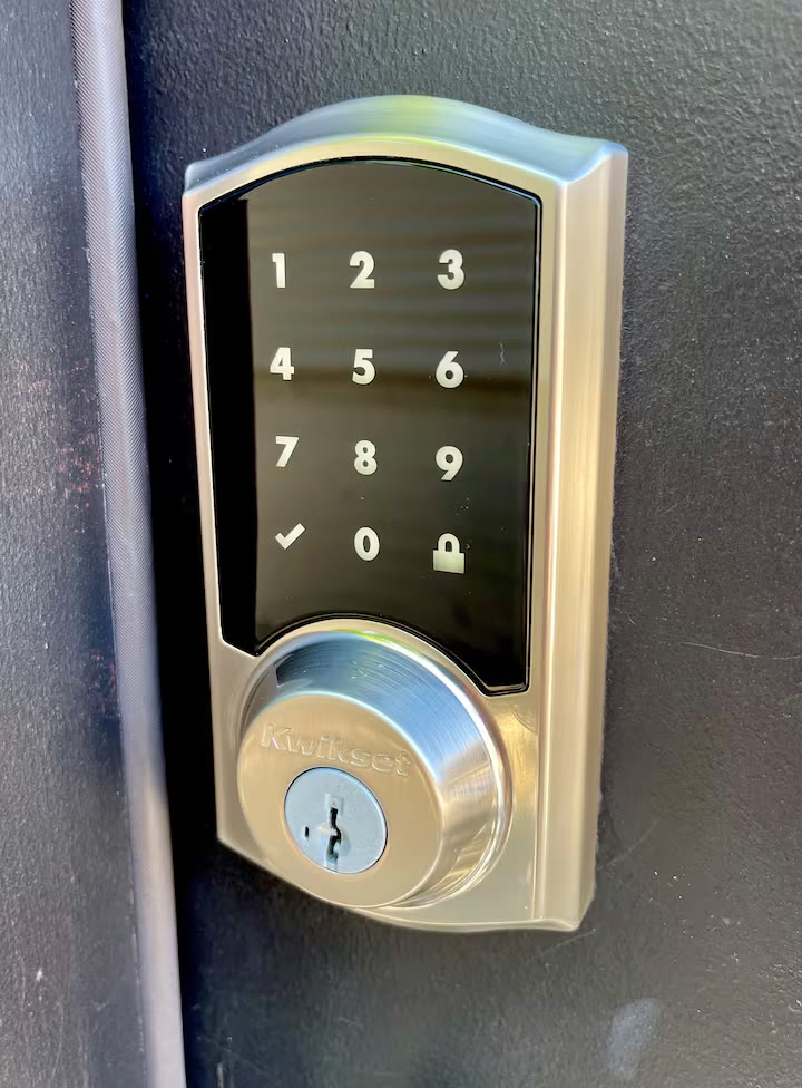 Detached Studio Guesthouse smart lock entry at a direct-booking vacation rental in Phoenix, Arizona